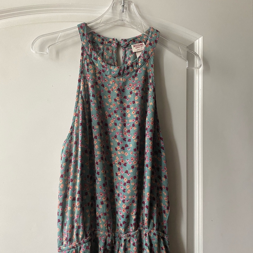 Mossimo Supply Co. Teal and Pink Floral Romper